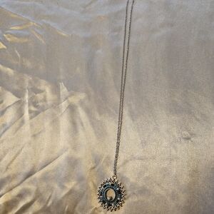 Elegant Gold and Turquoise Sunburst Necklace